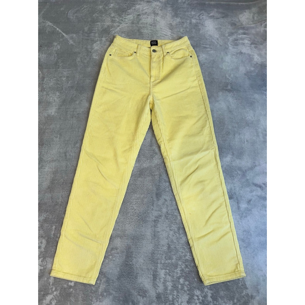Women's BDG Urban Outfitters Yellow Corduroy Mom High-Rise Pants 27